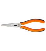 Alicates de boca semirredonda con mangos bi-componentes y acabado lacado, 165 mm  2470 G-160