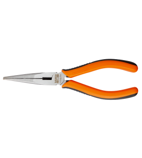Alicates de boca semirredonda con mangos bi-componentes y acabado lacado, 165 mm  2470 G-160