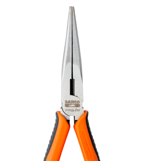 Alicates de boca semirredonda con mangos bi-componentes y acabado lacado, 165 mm  2470 G-160
