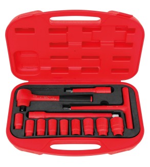 Maletín con Dados y Accesorios Aislados IEC 60900 1/2" 13 Piezas Tramontina PRO