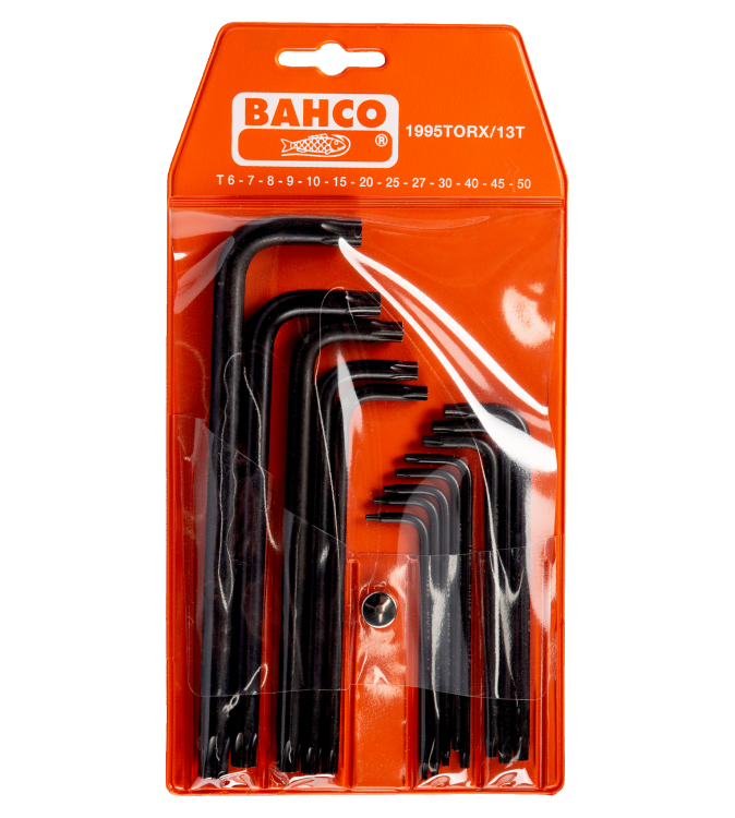 Juego de llaves hexagonales tipo allen TORX® largas y fosfatadas (13 piezas)  1995TORX/13T
