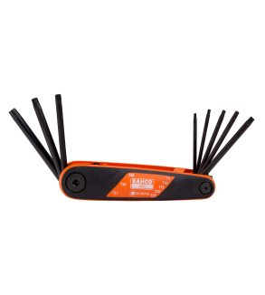 les Torx en navaja con acabaJuego de llaves hexagonado fosfatado y mango suave (8 piezas)  BE-8975B