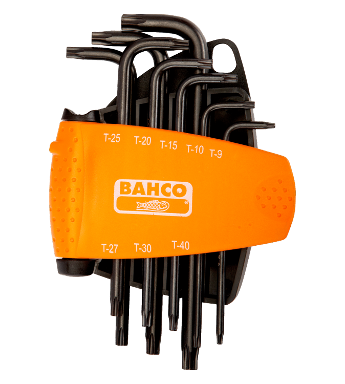 Juego de llaves hexagonales tipo allen TORX® largas y fosfatadas (8 piezas)  BE-9585