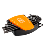 Juego de llaves hexagonales tipo allen TORX® largas y fosfatadas (8 piezas)  BE-9585