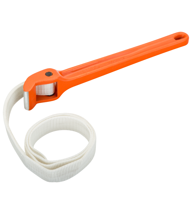 Llaves para tubo especiales con correa de nylon y mango de acero  375-8