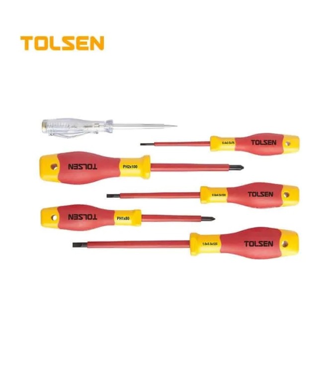 JUEGO DE DESARMADORES AISLADOS 1000V 6PCS    TOLSEN