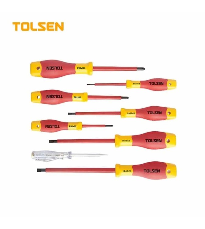 JUEGO DE DESARMADORES AISLADOS 1000V 8PCS    TOLSEN