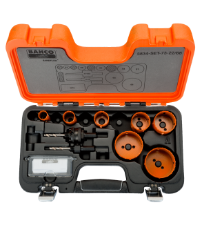 Juego de coronas de sierra bimetal Sandflex® de 22-68 mm (10 piezas)  3834-73-22/68
