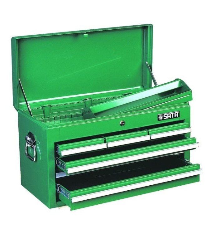 CAJA DE TRES BANDEJAS MAS TAPA METALICA 26"    SATA