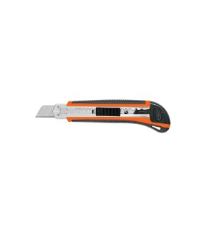 Cutter 18 mm profesional con alma metálica y grip, Truper Código: 16977 Clave: CUT-6X