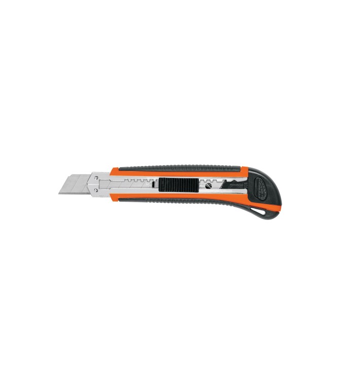 Cutter 18 mm profesional con alma metálica y grip, Truper Código: 16977 Clave: CUT-6X
