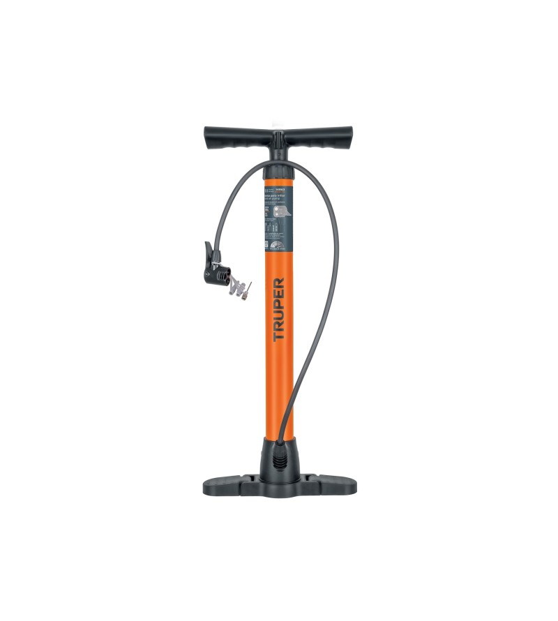 Bomba manual para inflar, 100 PSI, TRUPER Código: 14863 Clave: BOM-TR