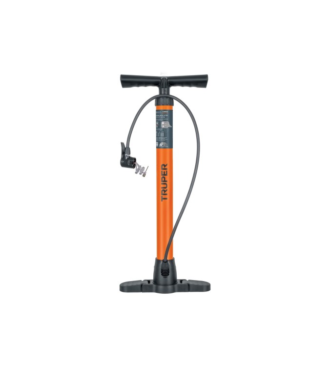 Bomba manual para inflar, 100 PSI, TRUPER Código: 14863 Clave: BOM-TR