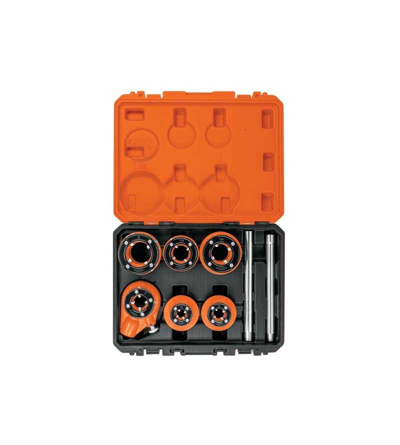 Juego de 7 tarrajas para tubo de 1/2" a 2", Truper Expert Código: 15721 Clave: T-852X