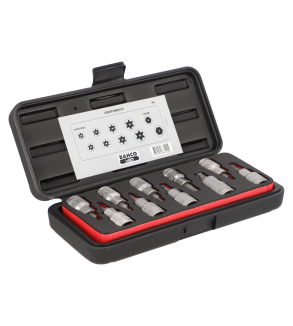 Juego de vasos BAHCO con punta con cuadrado de 1/2" para tornillo de cabeza TORX®/Phillips  7809TORX/10