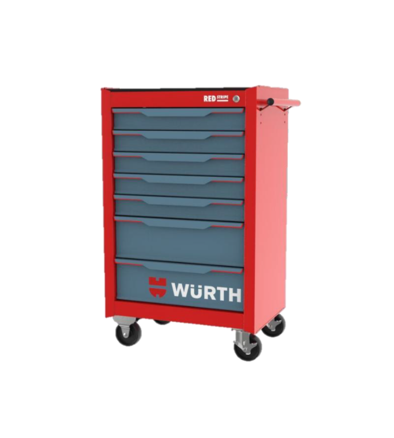 CARRO DE HERRAMIENTAS 07 CAJONES REDSTRIPE  CON HERRAMIENTAS AISLADAS 1000V       -         WURTH