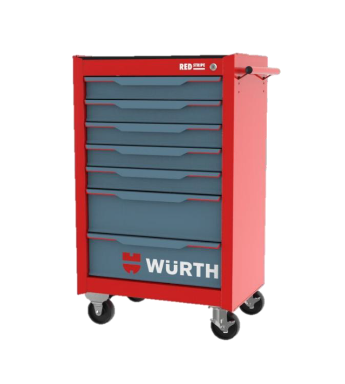 CARRO DE HERRAMIENTAS 07 CAJONES REDSTRIPE  CON HERRAMIENTAS AISLADAS 1000V       -         WURTH