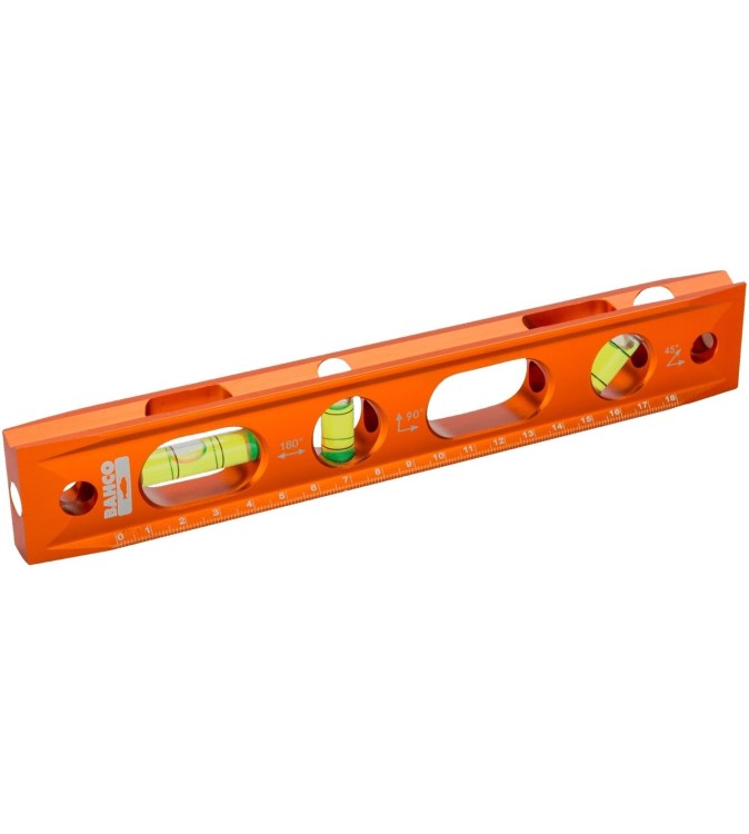 Nivel de Aluminio Torpedo Profesional Bahco 426TOR9 Color Naranja