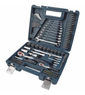 JUEGO DE DADOS Y RATCHET DE FIJACION X 134 PZ