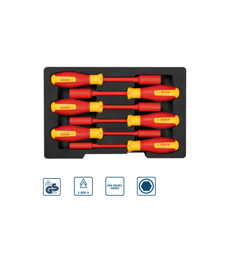 SET DE LLAVES DE VASO VDE 1600A02NF3 BOSCH