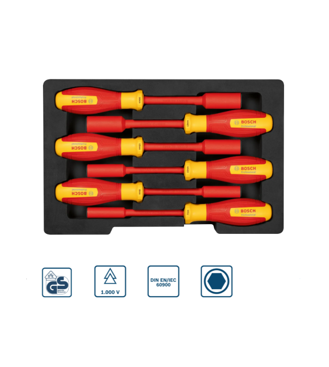 SET DE LLAVES DE VASO VDE 1600A02NF3 BOSCH