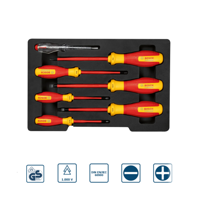 SET DE DESTORNILLADORES VDE 7PZAS 1600A02NF7 BOSCH